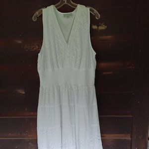 Jgee dress white lace XL sleeveless knee length